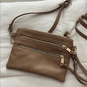 Leather Tan Crossbody Bag